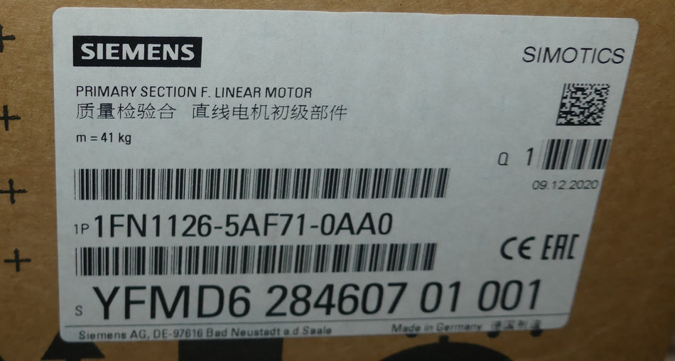 SIEMENS 1FN1126-5AF71-0AA0 Linearmotor Neu