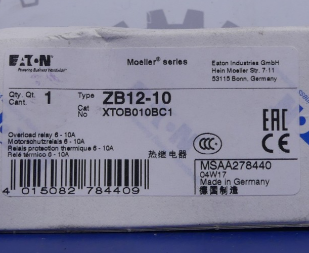EATON ZB12-10 Überlastrelais