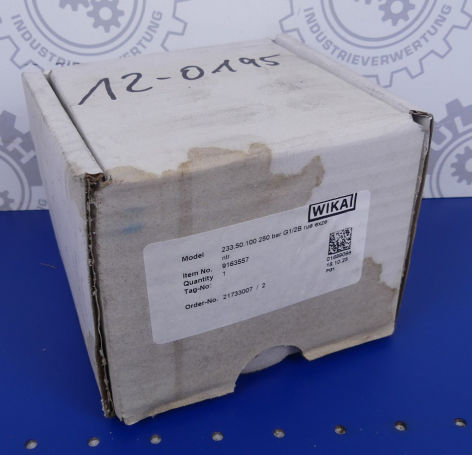 WIKA 233.50.100 250bar G1/2B axial Manometer 9163557 Glyzerin