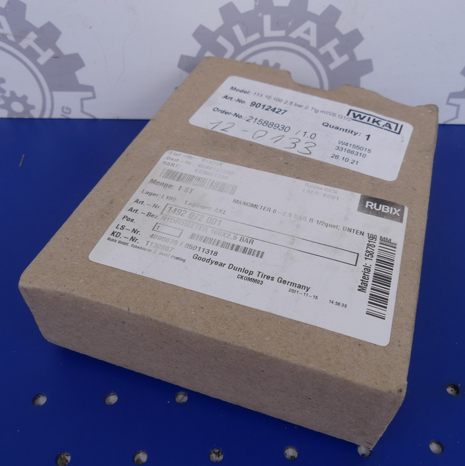 WIKA 111.10.100 2,5bar G1/2B 9012427 Manometer