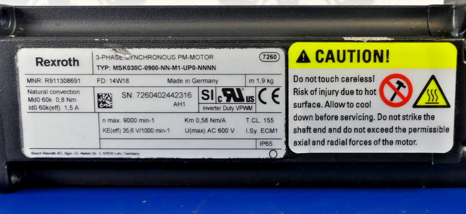 Rexroth MSK030C-0900-NN-M1-UP0-NNNN