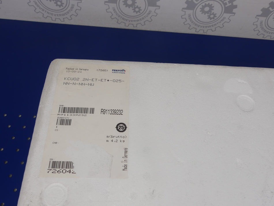 REXROTH KCU02.2N-ET-ET*-025-NN-N-NN-NW NEU