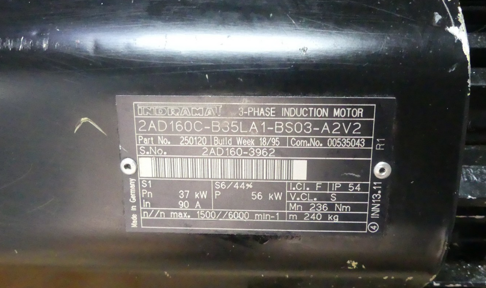 REXROTH INDRAMAT 2AD160C-B35LA1-BS03-A2V2