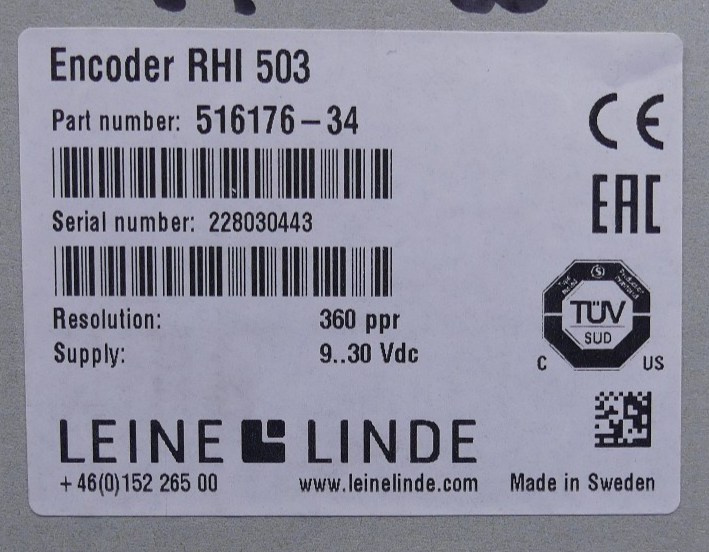 Leine & Linde Encoder Pulsgeber RHI 503  Part N.:516176-34