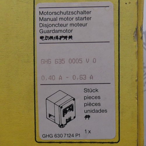 BBC GHG 635 0005 V 0 Brown Boveri Motorschutzschalter