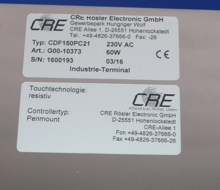 CRE ROSLER ELECTRONIC CDF150PC21