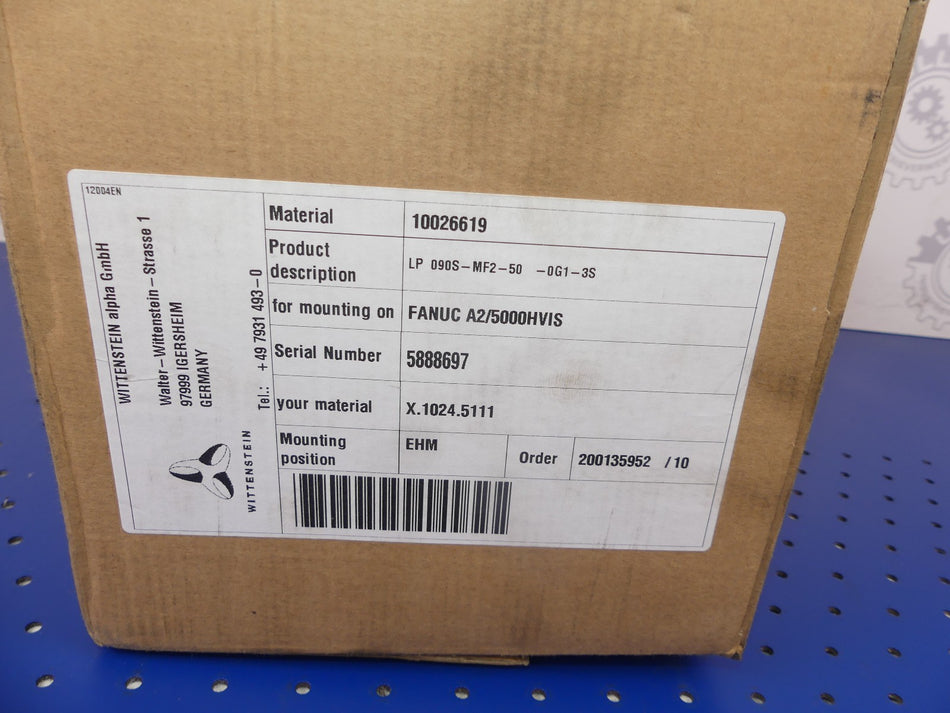 WITTENSTEIN LP 090S-MF2-50-0G1-3S NEU