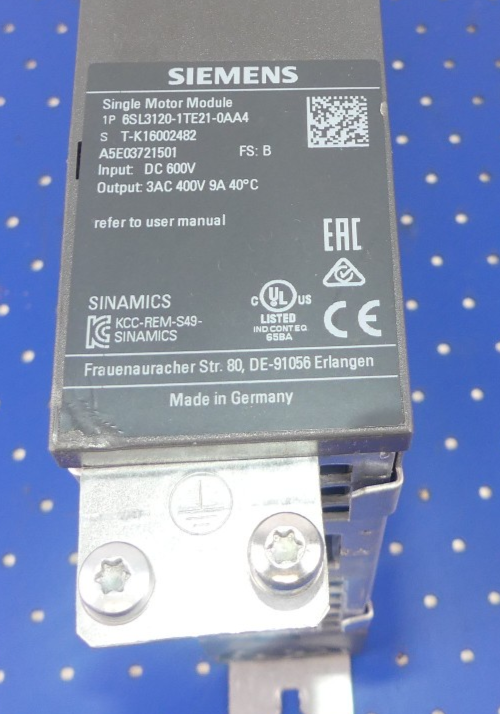 SIEMENS 6SL3120-1TE21-0AA4 Beschädigt