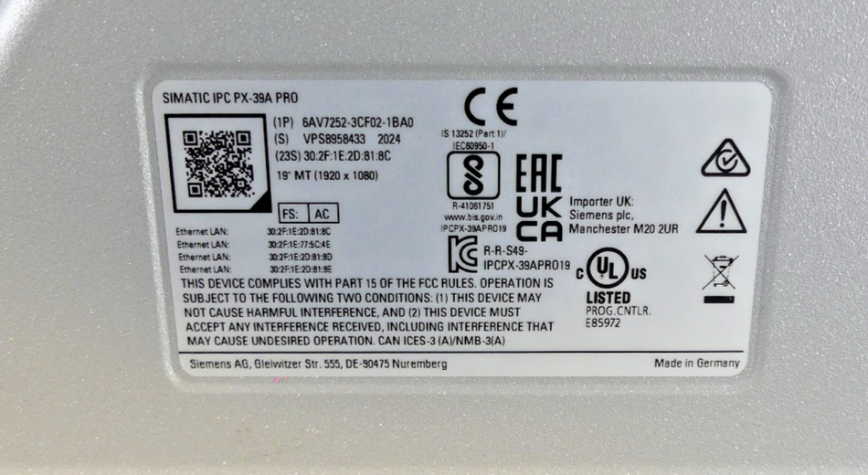 SIEMENS 6AV7252-3CF02-1BA0 / 6AV7674-1LA50-0AA0