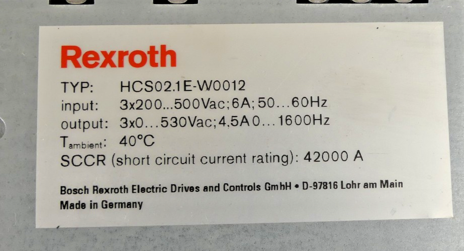 REXROTH HCS02.1E-W0012