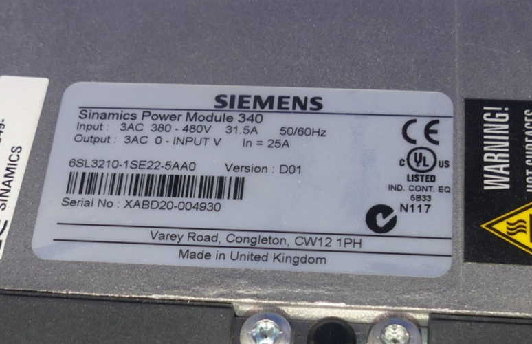 SIEMENS 6SL3210-1SE22-5AA0