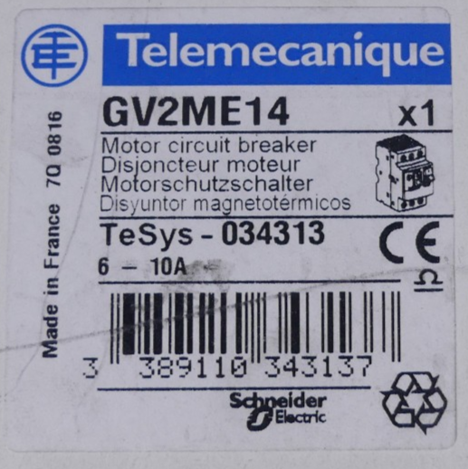 TTelemecanique GV2ME14 Motorschutzschalter