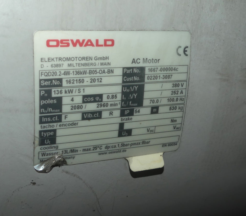 OSWALD ELEKTROMOTOREN FQD20.2-4W-136KW-B05-OA-BN
