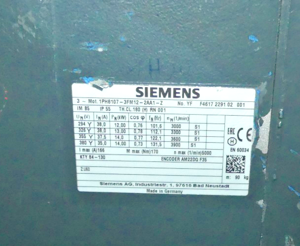 SIEMENS 1PH8107-3FM12-2AA1-Z