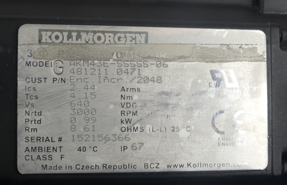 KOLLMORGEN AKM43E-SSSSS-06