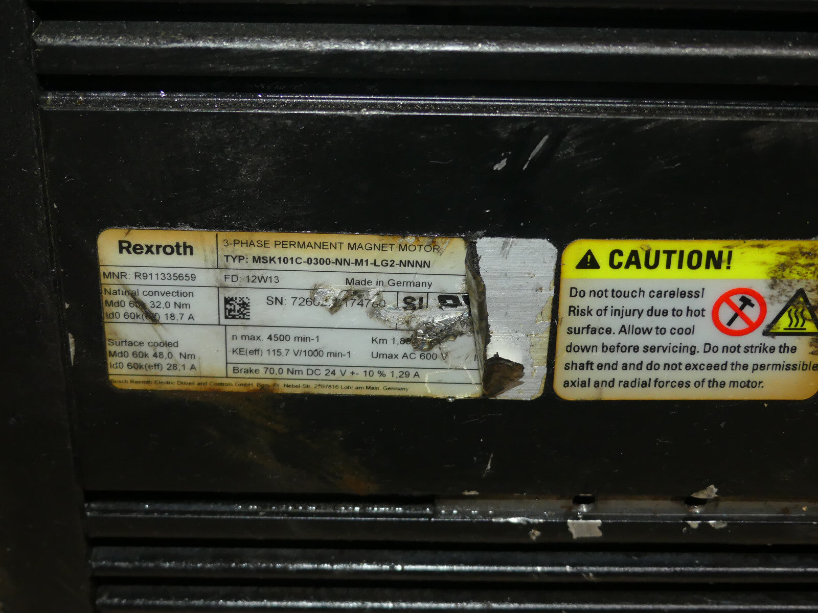 REXROTH MSK101C-0300-NN-M1-LG2-NNNN