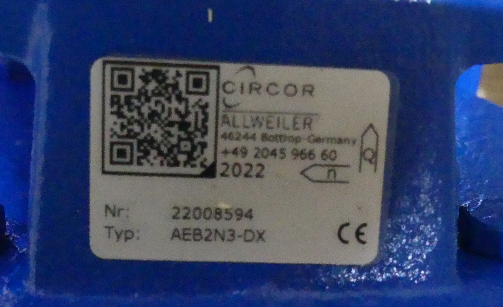 ALLWEILER  AEB2N3-DX  Exzenterschneckenpumpe MIT NORD MOTOR SK71LP/4TFMS