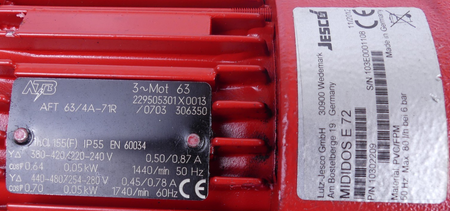 Jesco Dosierpumpe MIDIDOS E72 Motor ATB AFT636/4A-71R