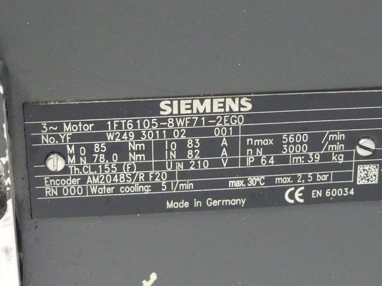 SIEMENS 1FT6105-8WF71-2EG0