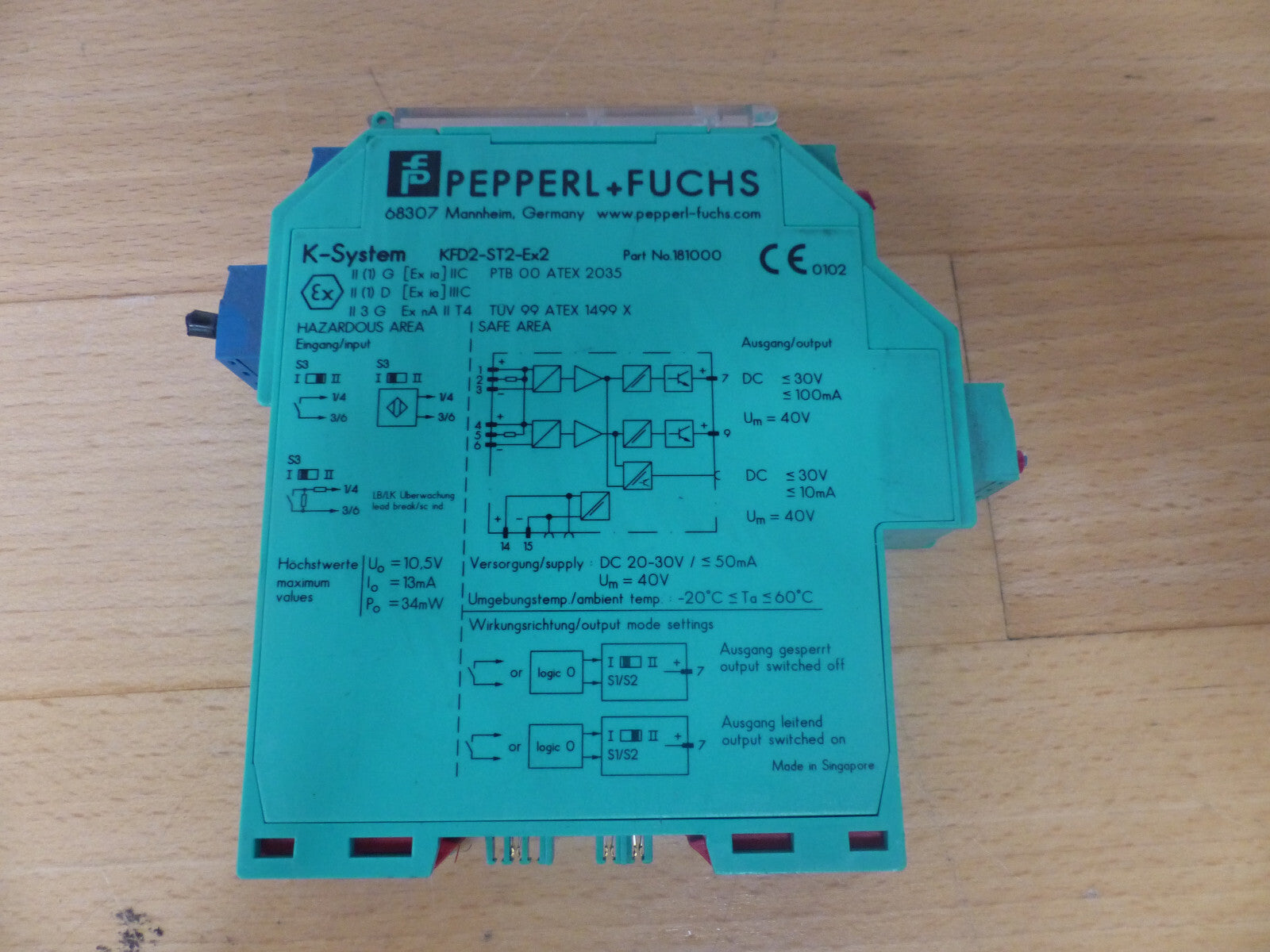 PEPPERL+FUCHS K-SYSTEM KFD2-ST2-EX2