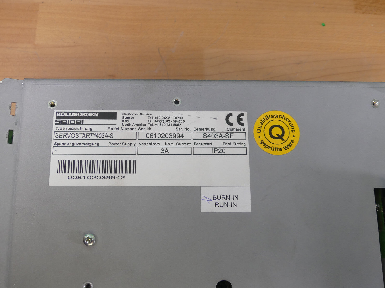  Danaher Motion Kollmorgen Servostar 403A-S //  S403A-SE 