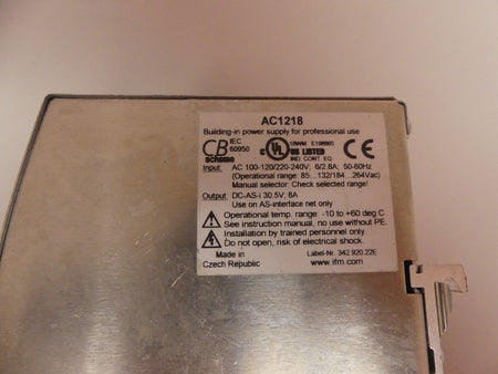 IFM  ELECTRONIC AS-i POWER SUPPLY AC 1218