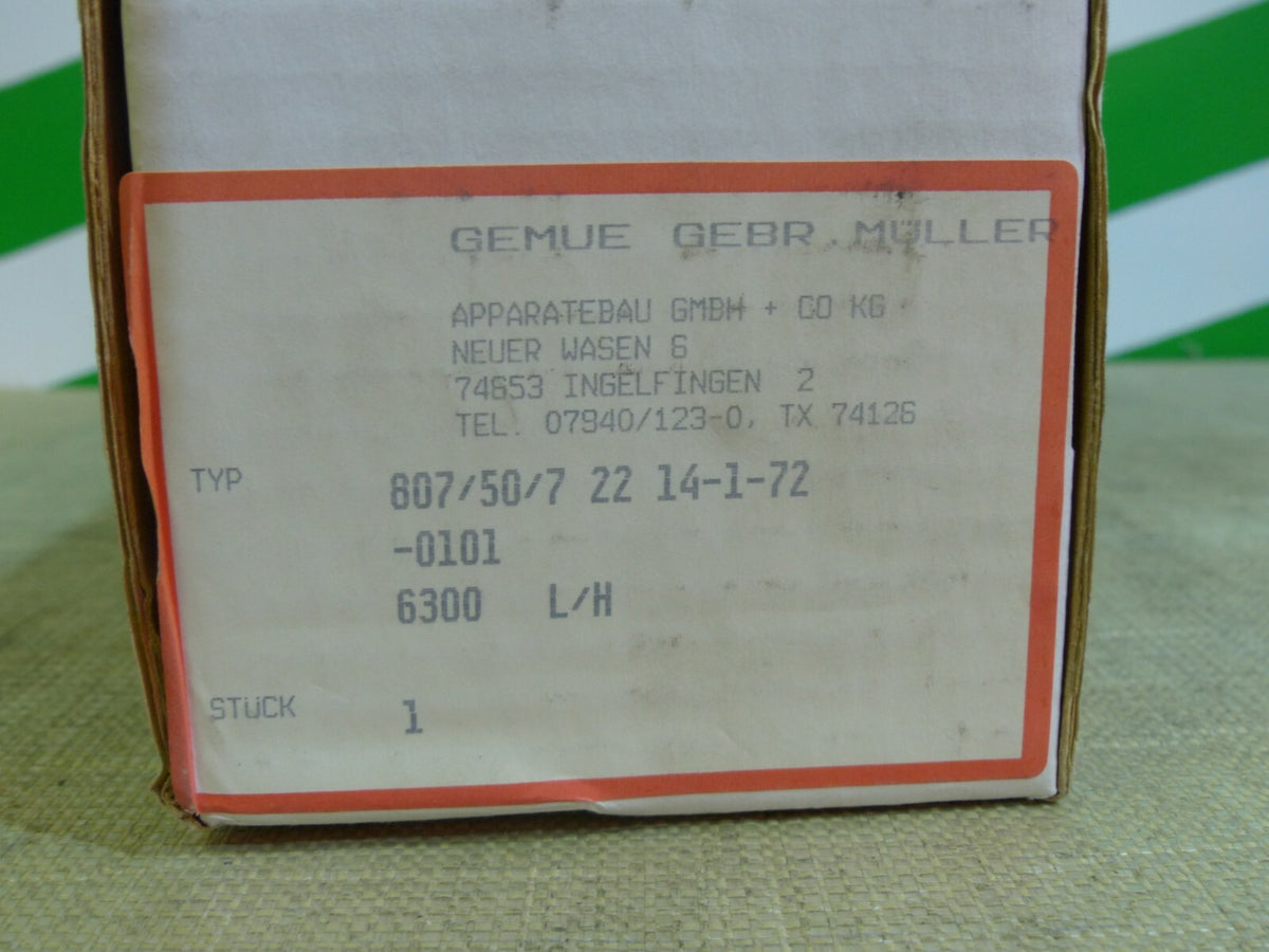 Gemü 807/50/7 22 14-1-72-0101 s. Bilder
