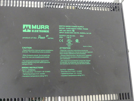 Murr Elektronik 85072 Schaltnetzteil MCS20-3x400-500/24