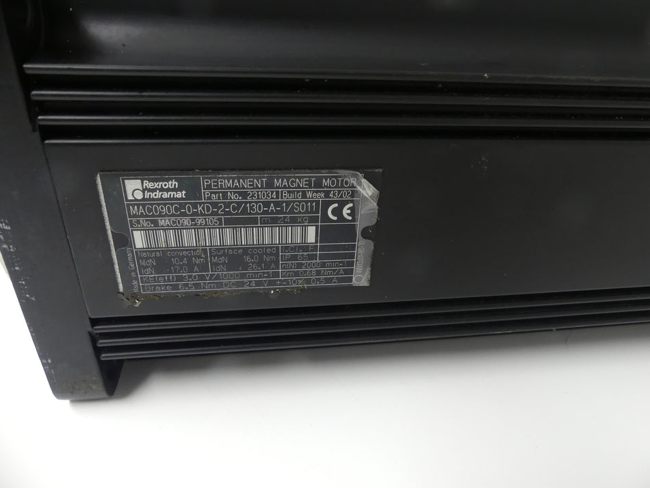 Rexroth Indramat MAC090C-0-KD-2-C/130-A-1/S011 Servomotor