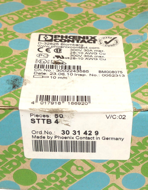 50x Phoenix Contact STTB 4 Reihenklemme