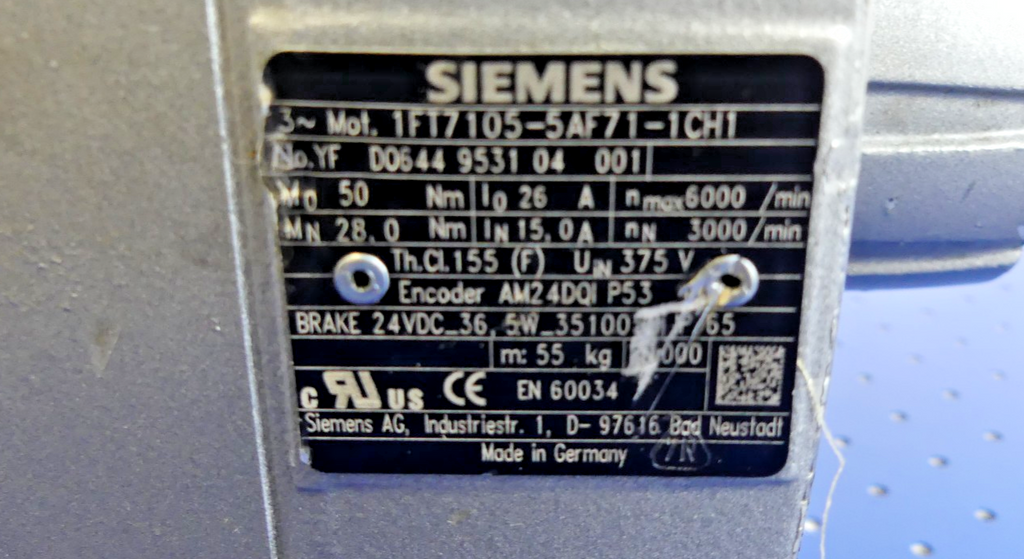 SIEMENS 1FT7105-5AF71-1CH1  VORNE BISSCHEN BESCHADIGT
