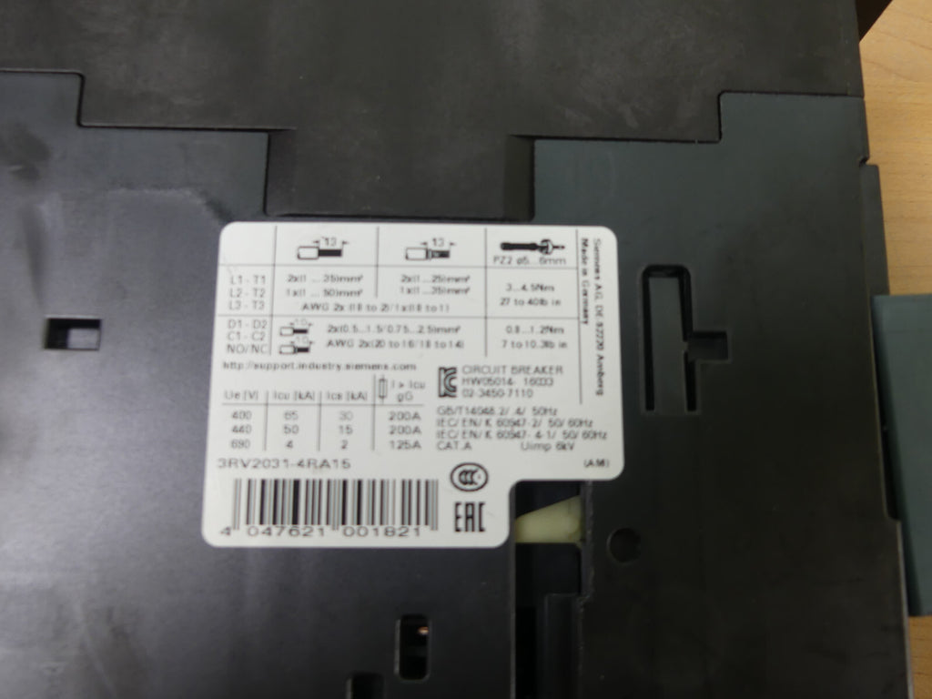 SIEMENS SIRIUS 3RV2031-4RA15 Leistungsschalter