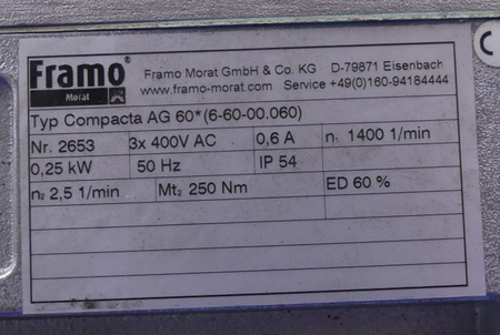 Framo Morat Compacta AG60* (6-60-00-060)