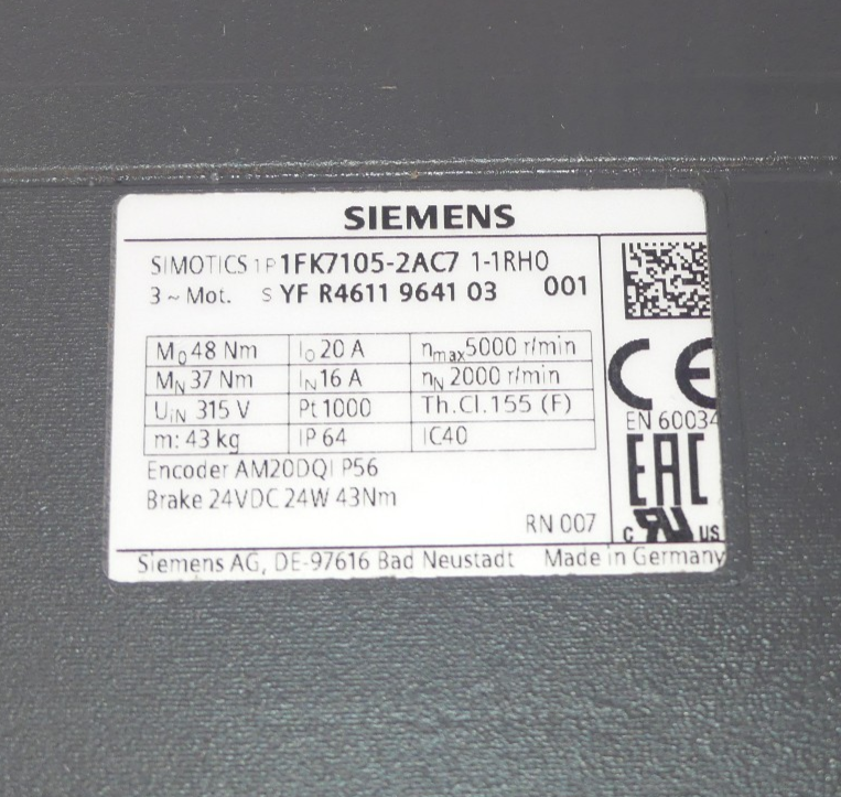 SIEMENS 1FK7105-2AC71-1RH0