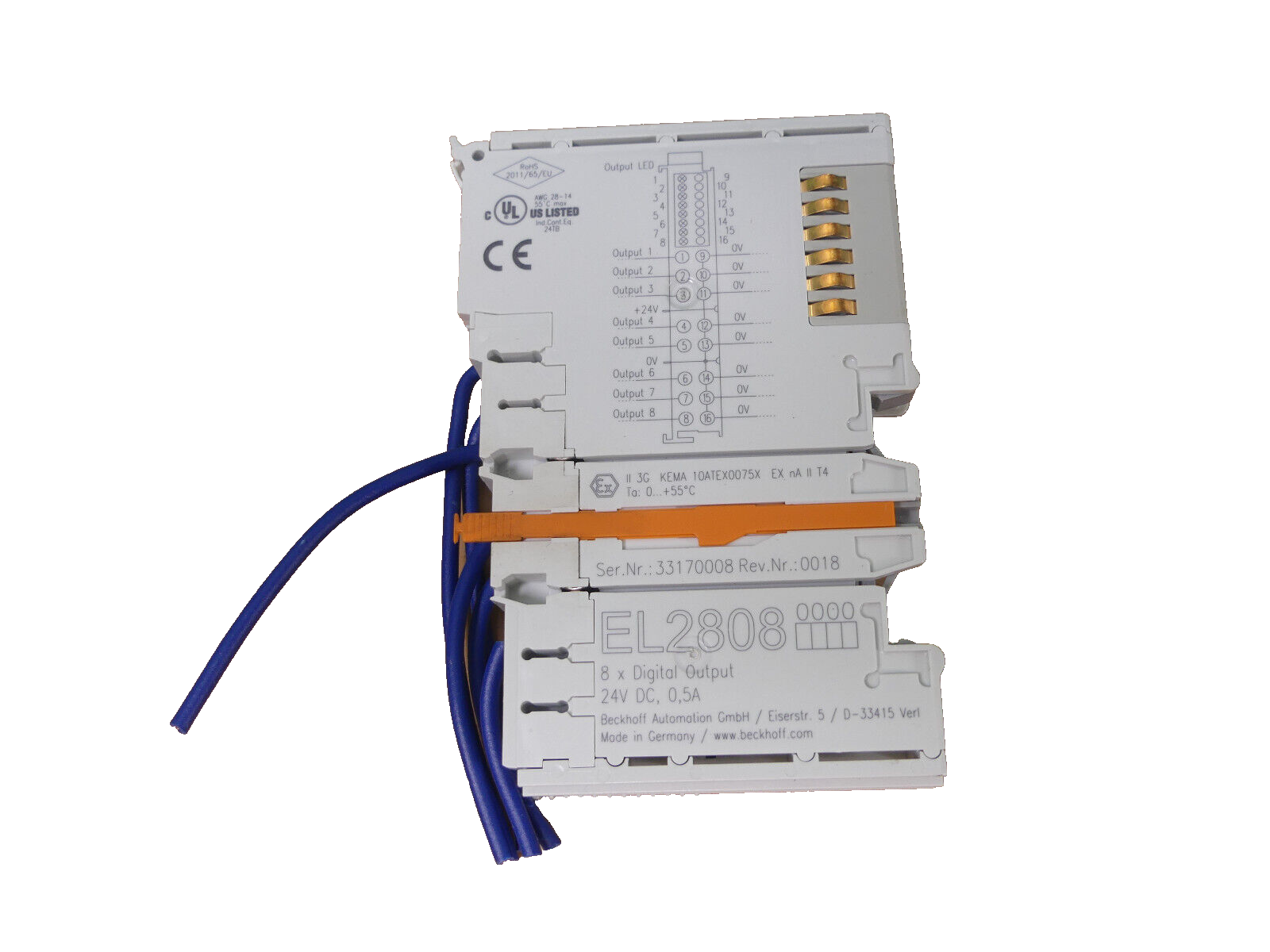 Beckhoff EL2808 digitale Ausgangsklemme