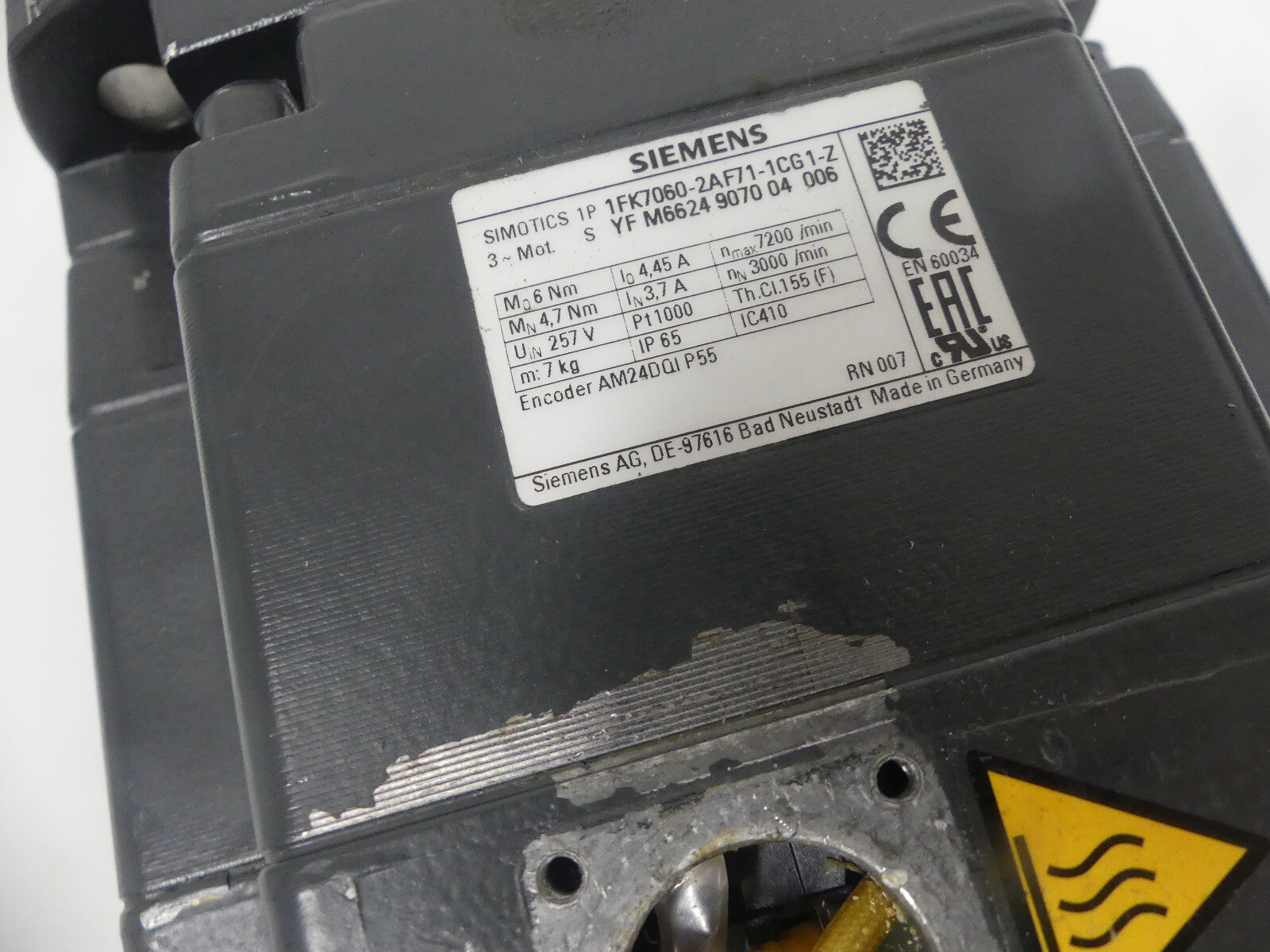 Siemens 1FK7060-2AF71-1CG1-Z DEFEKT