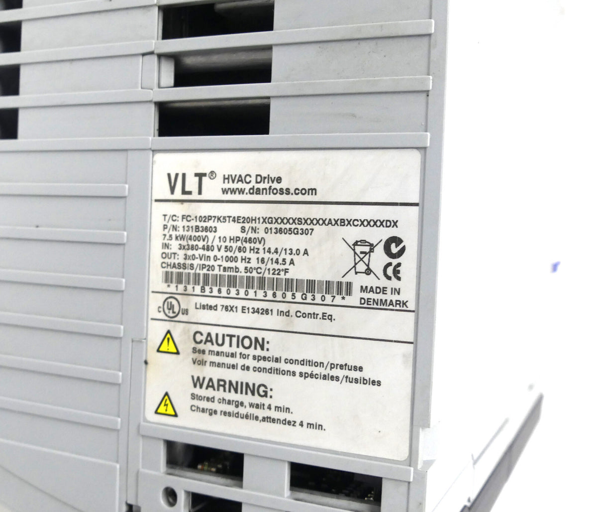 Danfoss VLT FC-102P7K5T4E20H1XGXXXXSXXXXAXBXCXXXXDX