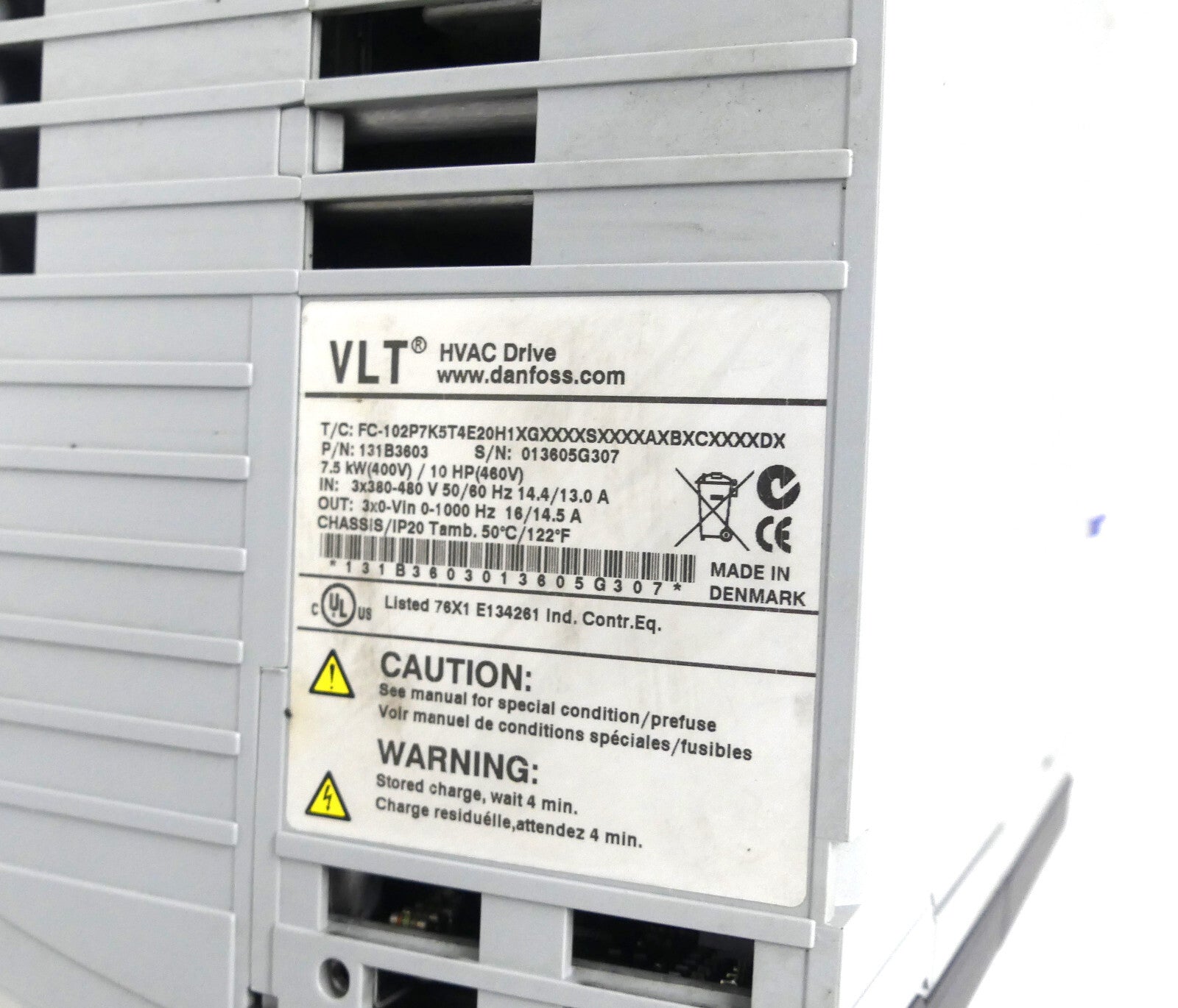 Danfoss VLT FC-102P7K5T4E20H1XGXXXXSXXXXAXBXCXXXXDX