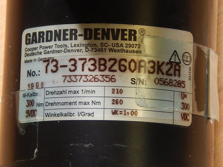   GARDNER-DENVER  SERVOMOTOR  3BA  73-373B2G0A3K2A  MS02001049R Used