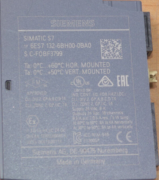 Siemens 3x 6ES7 132-6bf00-0ba0  6ES7132-6bf00-0ba0