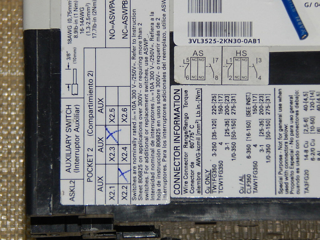 Circiut Breaker Siemens HFGB  3VL3525-3RR30-0AA0 250A Top Zustand 