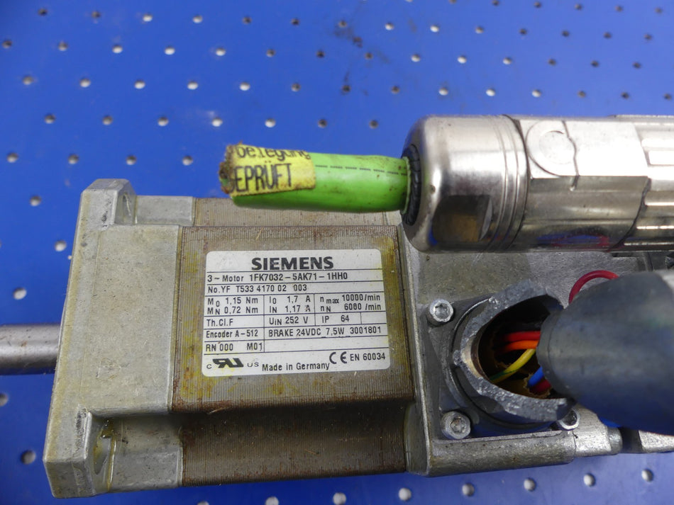 SIEMENS 1FK7032-5AK71-1HH0 ANSCHIUSS BESCHADIGT