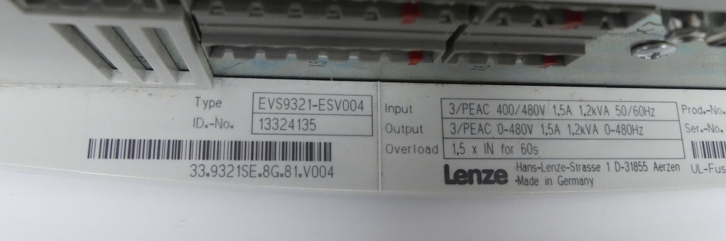 Lenze EVS9321-ESV004 Frequenzumrichter Beschädgit   s.Bilder