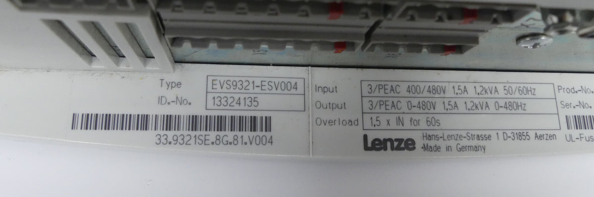 Lenze EVS9321-ESV004 Frequenzumrichter Beschädgit   s.Bilder