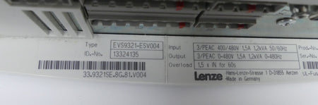 Lenze EVS9321-ESV004 Frequenzumrichter Beschädgit   s.Bilder