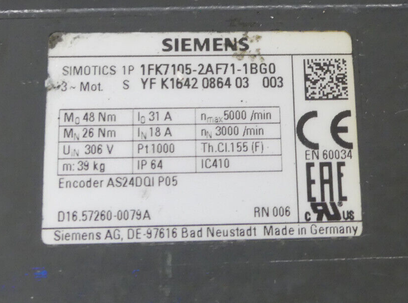 SIEMENS 1Fk7105-2AF71-1BG0