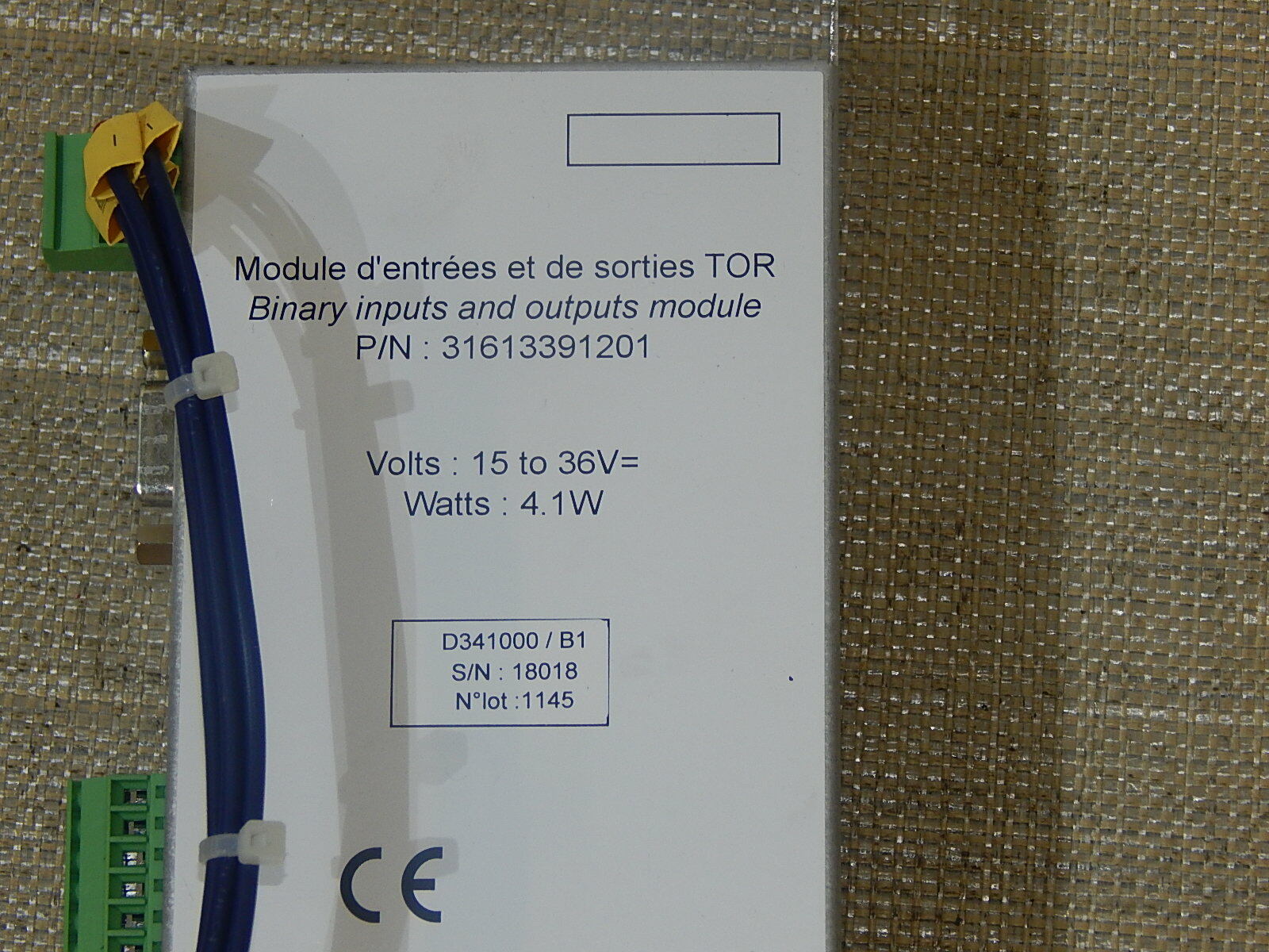 Alimentation Binary input & output module P/N:31613391201// 101A04 Used