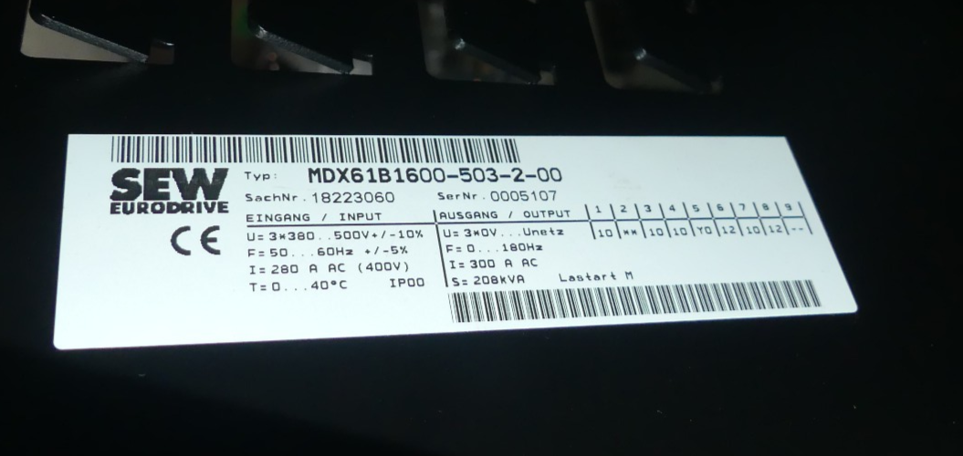 SEW EURODRIVE MDX61B1600-503-2-0T/L