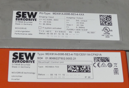 SEW MDX91A-0095-5E3-4-T02/CES11A/CFN21A