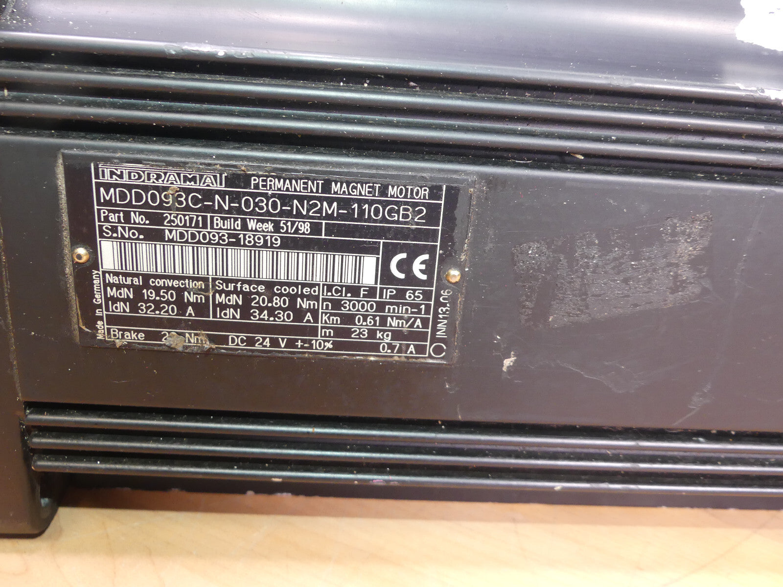 Rexroth Permanent Magnet Motor MDD093C-N-030-N2M-110GB2